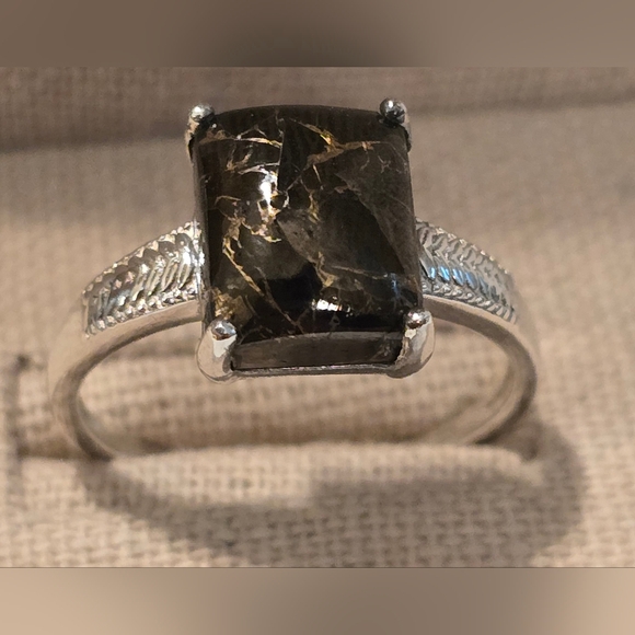 Jewelry - .925 Shungite Matrix Ring Size 10